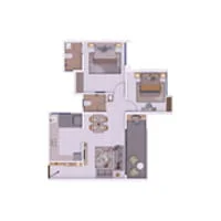 2 BHK Floorplan